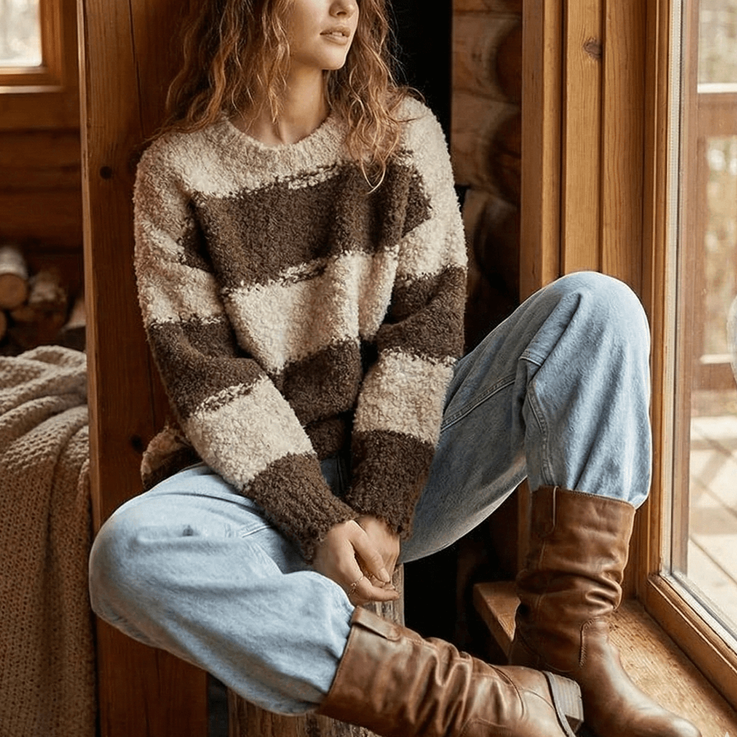 Marchella Stripe Relaxed Sweater