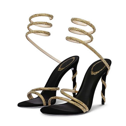 Jeanne Rhinestone Gladiator Stiletto Sandal