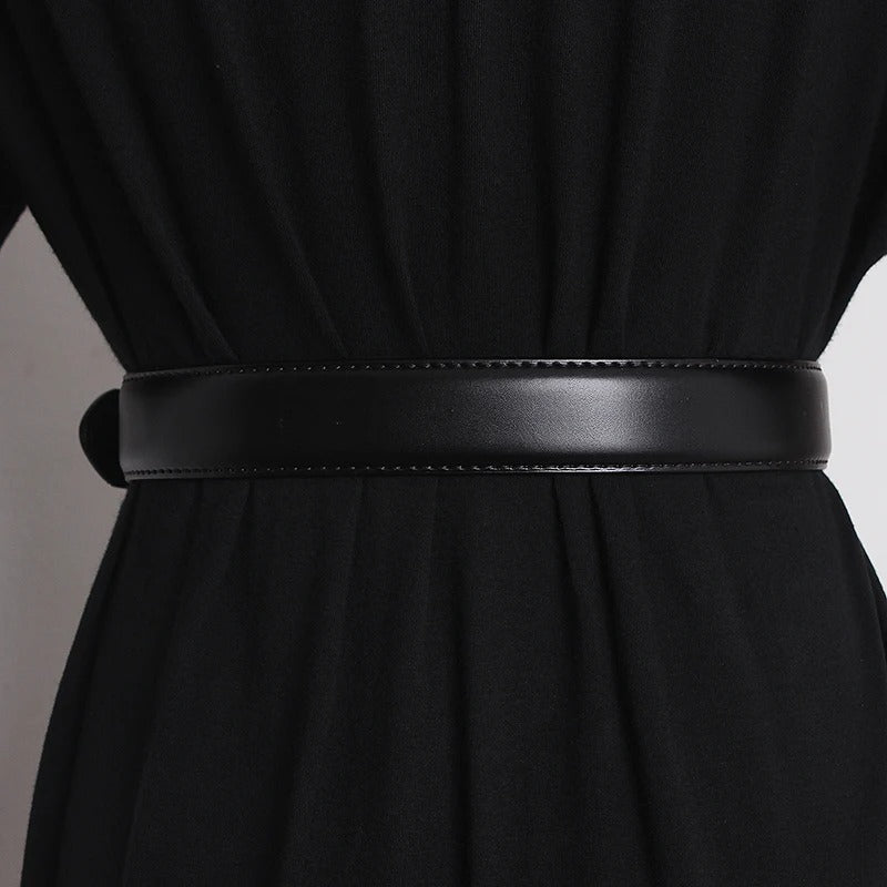 Mondrian Signature Buckle Leather Belt