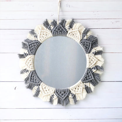 Camelia Handcrafted Macrame Boho Wall Mirror