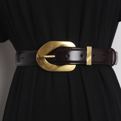 Mondrian Signature Buckle Leather Belt