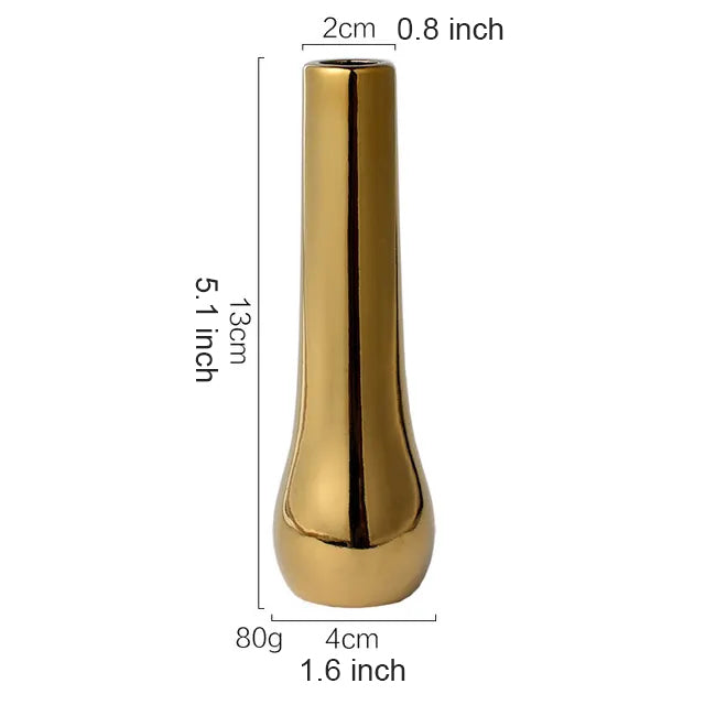 Luxmina Gold Plated Ceramic Vase