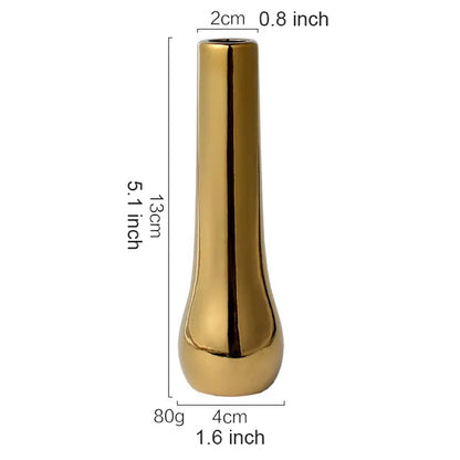Luxmina Gold Plated Ceramic Vase