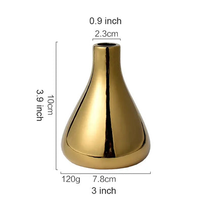 Luxmina Gold Plated Ceramic Vase