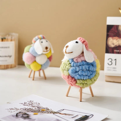 Tori Mons Snuggly Felt Sheep Room Decor Figurine