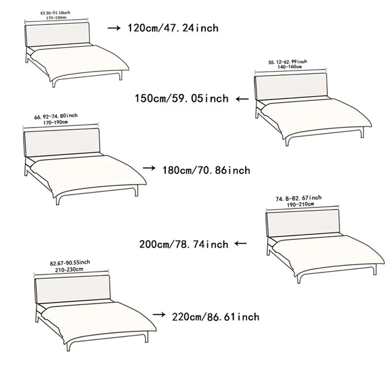 Burnout Elegance Headboard Wrap Cover Protector