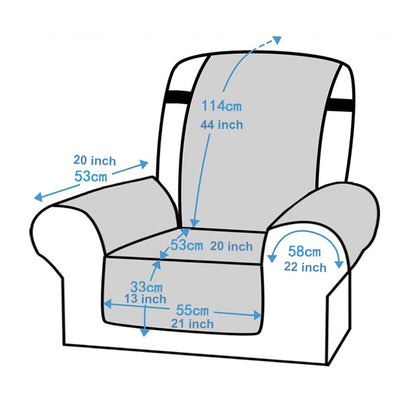 Housse de fauteuil inclinable matelassée, 7 couleurs, protection de canapé, jet de canapé pour canapés, housse sectionnelle