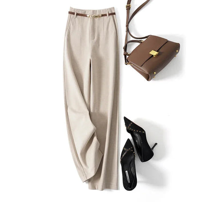 The Maison Soft Wide-Leg Flannel Pant