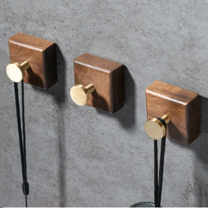 Wooden Brass Wall Hook