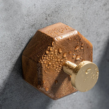 Wooden Brass Wall Hook