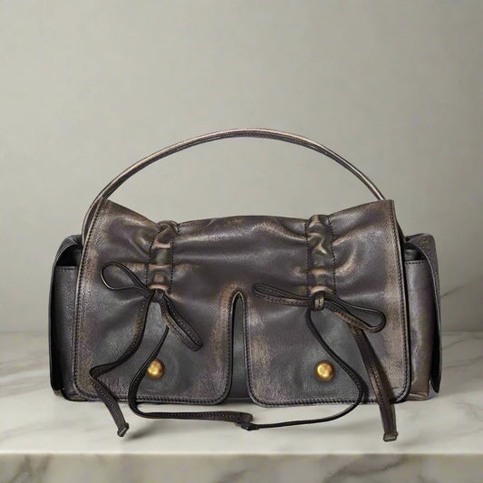 Vellur Distressed Faux Leather Bag