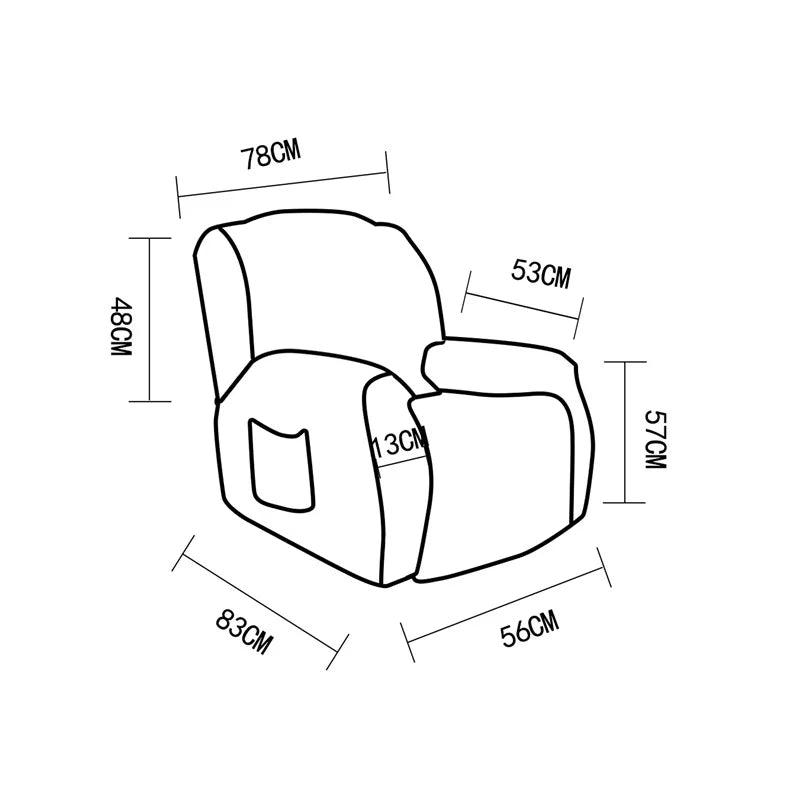 6 couleurs/housse de fauteuil inclinable souple, protection de canapé, jet de canapé pour canapés, housse sectionnelle