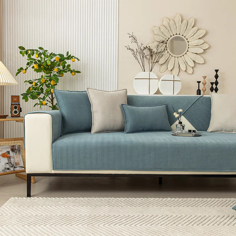 5 COLORS / 18 SIZES / Soft Chenille Sofa Cover Couch Cover Protector Slipcover