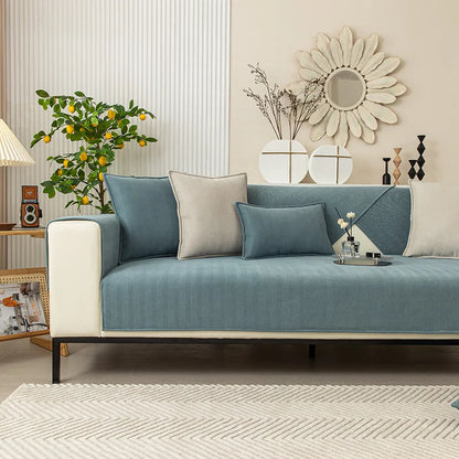 5 COLORS / 18 SIZES / Soft Chenille Sofa Cover Couch Cover Protector Slipcover