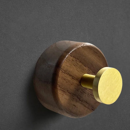 Wooden Brass Wall Hook