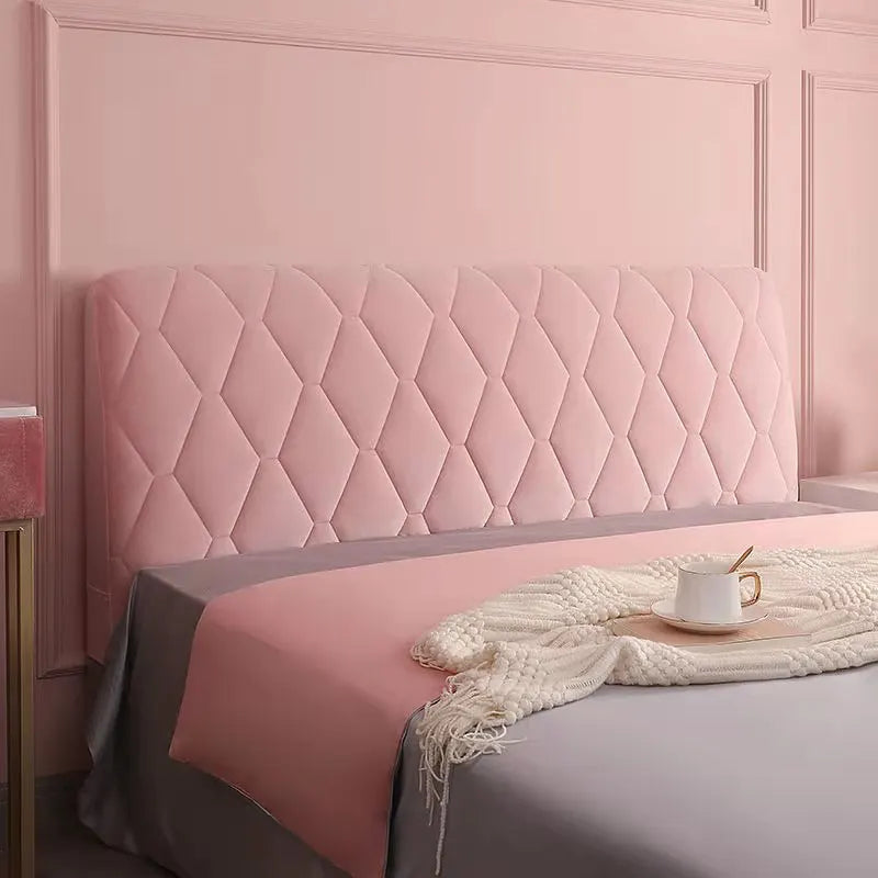 Plush Perfection Elevate Your Bedroom with a Velvet Headboard Cover