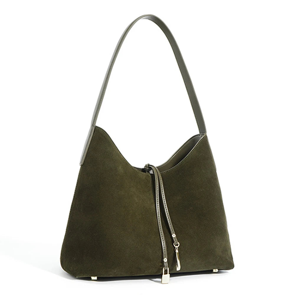 Olivere Leather Suede Hobo Bag