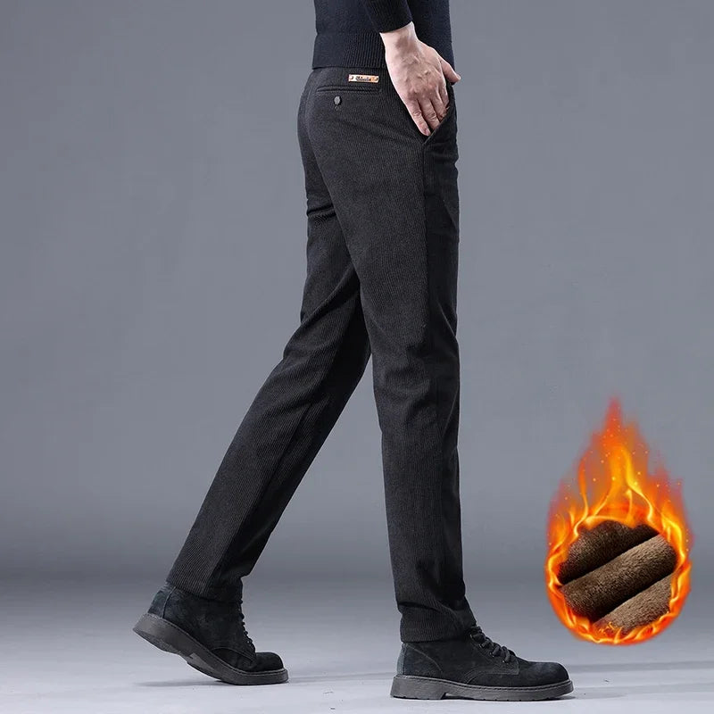 CozyStride Corduroy Fleece-Lined Pants