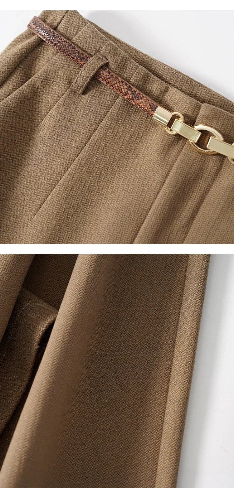 The Maison Soft Wide-Leg Flannel Pant