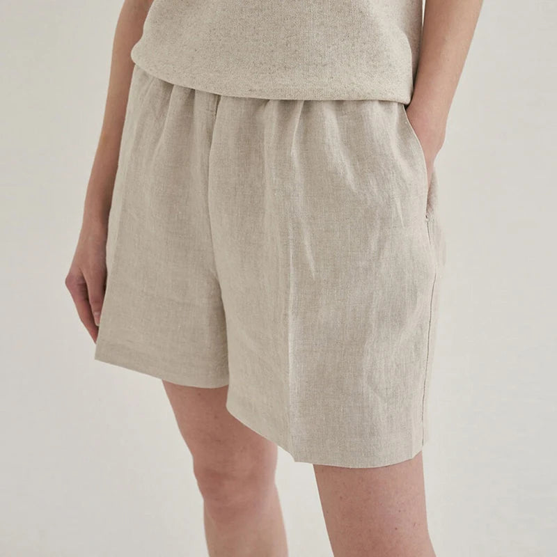 Breeze Linen Shirt Shorts Set