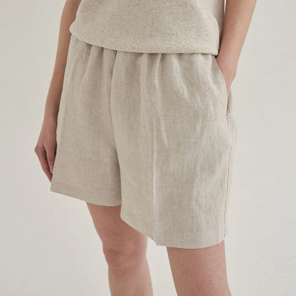 Breeze Linen Shirt Shorts Set