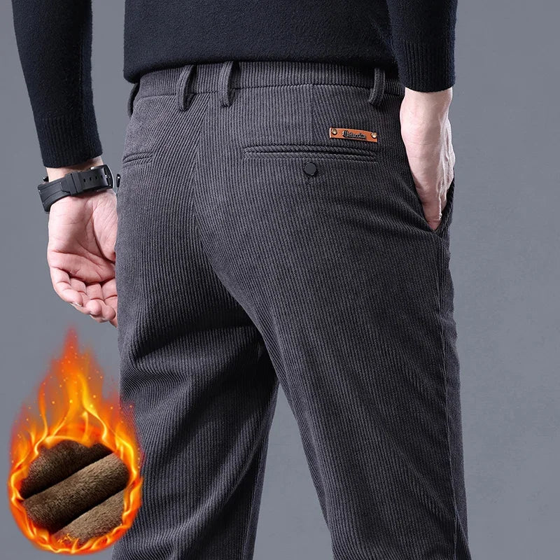 CozyStride Corduroy Fleece-Lined Pants