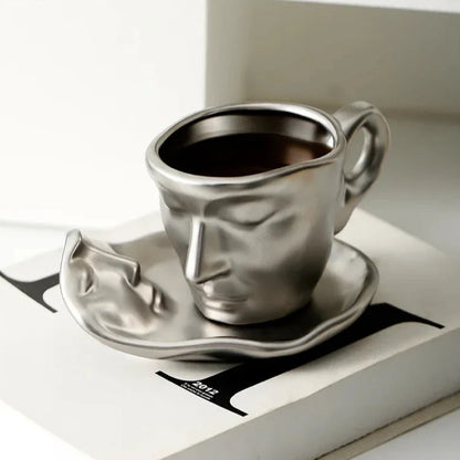 Timeless Kissing Couple Cup and Saucer