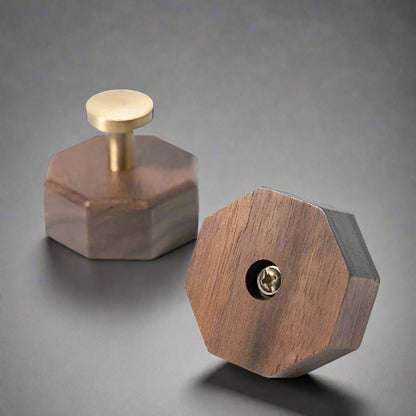 Wooden Brass Wall Hook