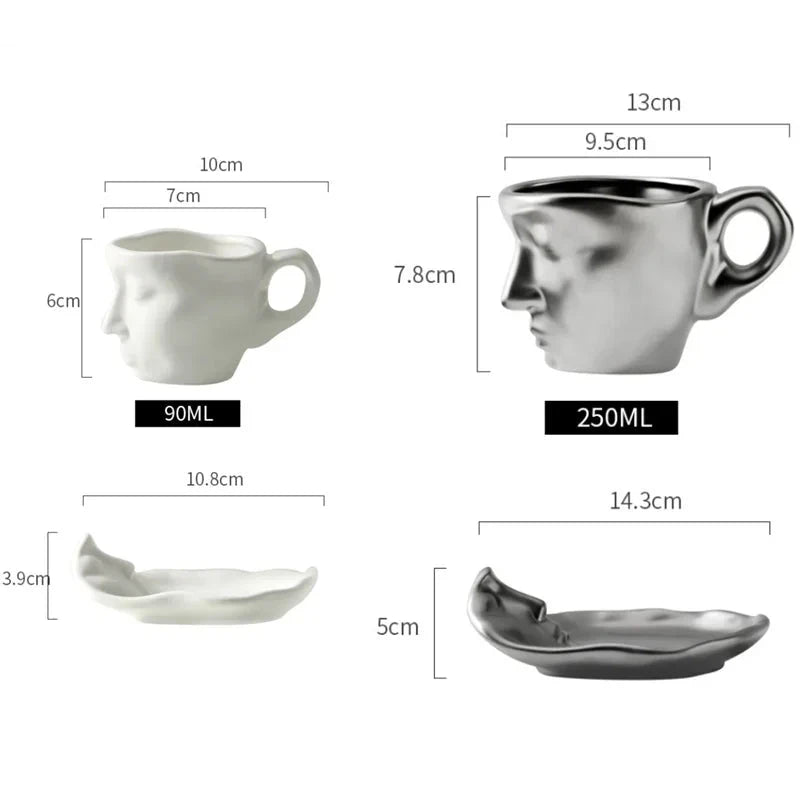 Timeless Kissing Couple Cup and Saucer