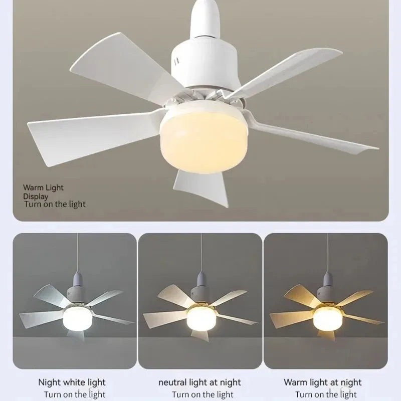 Modern LED Plug-In Fan Light with Remote