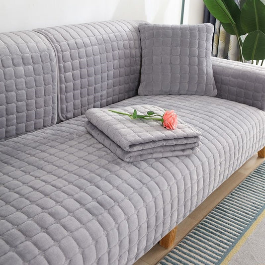 5 FARBEN / SAMT-FLANELL-PLÜSCH MIT GEOMETRISCHEM DESIGN-SOFA-SEKTIONAL-SCHUTZ-SCHUTZ LANGLEBIGER, WASCHBARER UND STILVOLLER BEZUG FÜR SCHLAFZIMMER-WOHNZIMMER-DEKOR