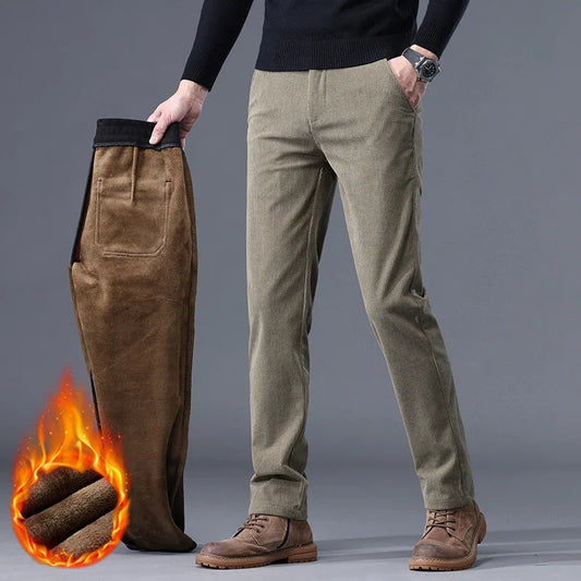 CozyStride Corduroy Fleece-Lined Pants