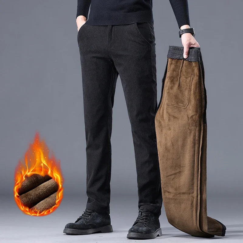 CozyStride Corduroy Fleece-Lined Pants