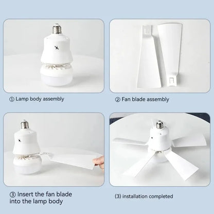 Modern LED Plug-In Fan Light with Remote