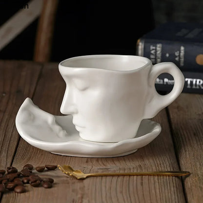 Timeless Kissing Couple Cup and Saucer