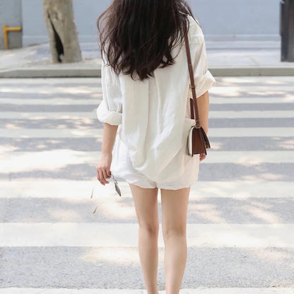 Breeze Linen Shirt Shorts Set