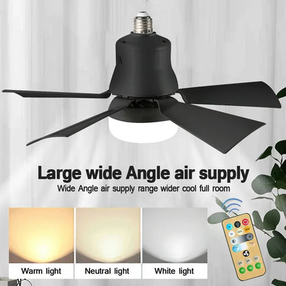 Modern LED Plug-In Fan Light with Remote