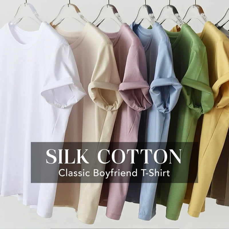 Made Silk Cotton Classic Boyfriend T-Shirt