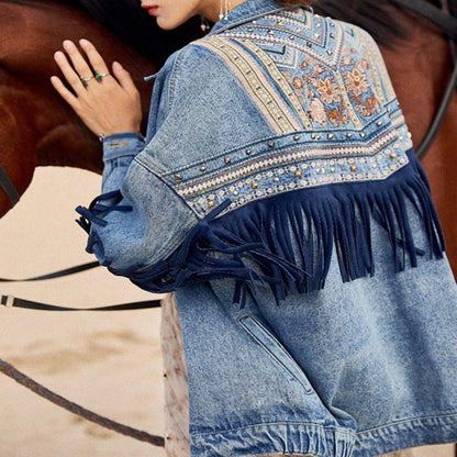 Valente Embroidered Denim Jacket