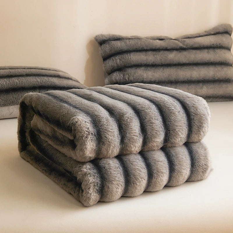 Alpine Faux Mink Fur Throw Blanket