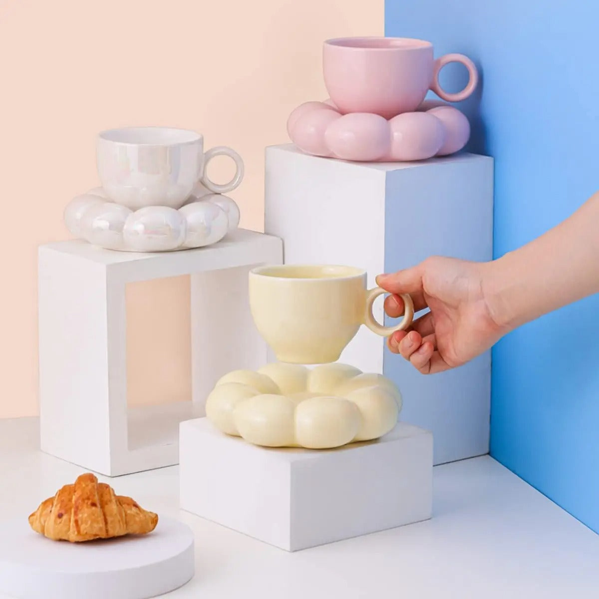 Puffy Dream Ceramic Coffee Mug Set