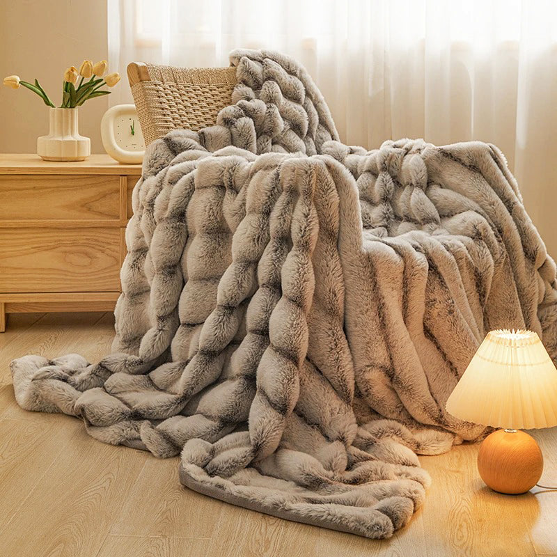 Alpine Faux Mink Fur Throw Blanket