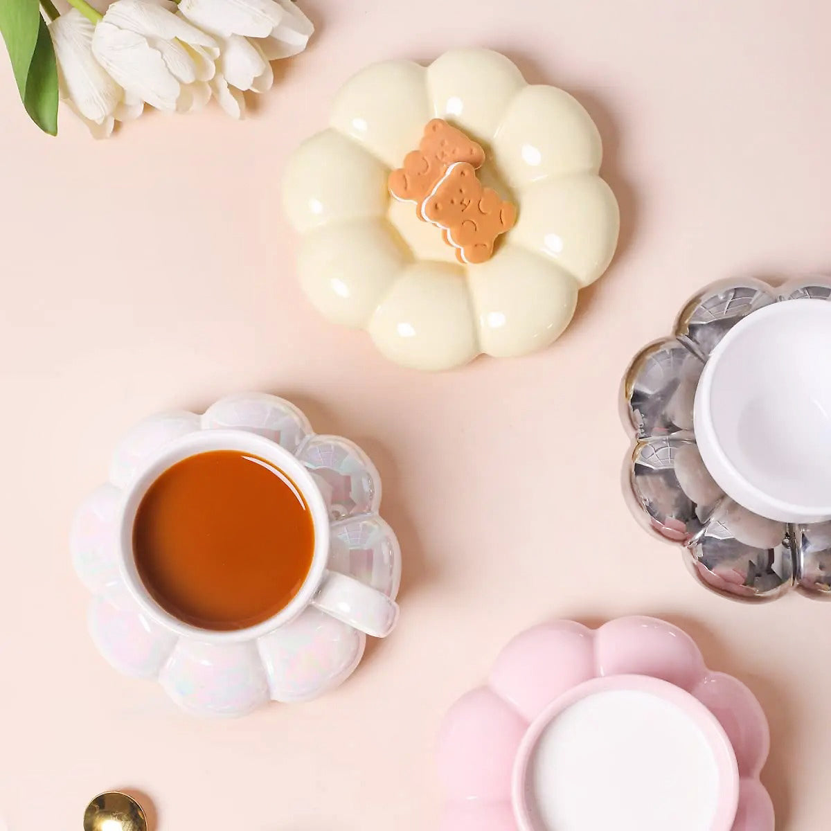 Puffy Dream Ceramic Coffee Mug Set