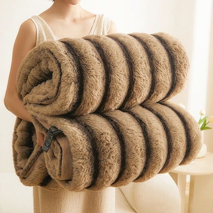 Alpine Faux Mink Fur Throw Blanket