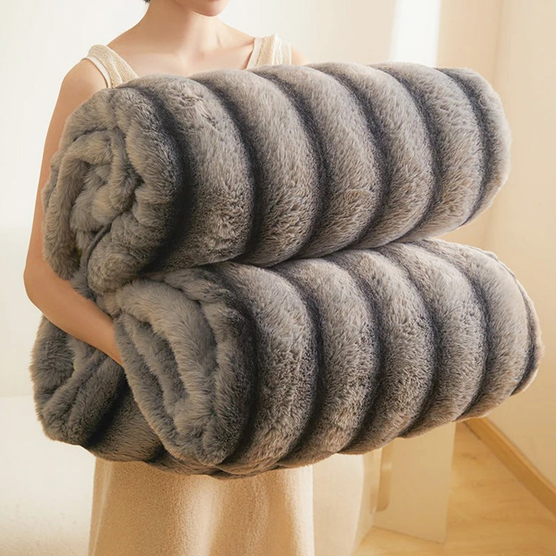 Alpine Faux Mink Fur Throw Blanket