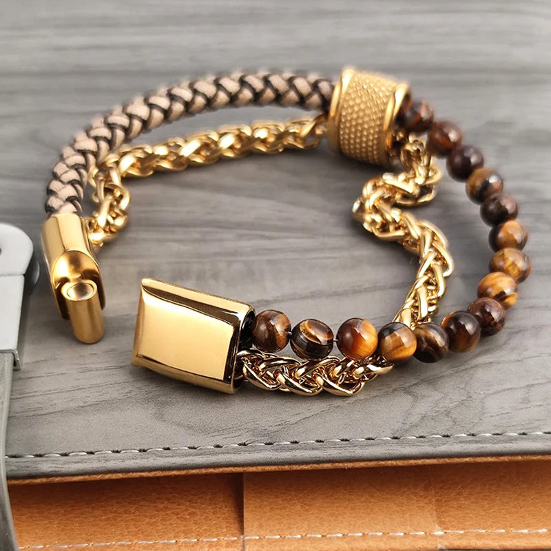 Valor Leather Braided Bracelet