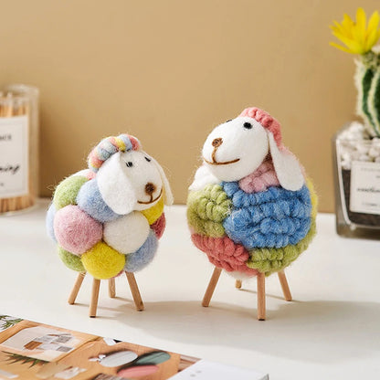 Tori Mons Snuggly Felt Sheep Room Decor Figurine