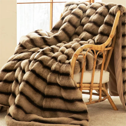 Alpine Faux Mink Fur Throw Blanket