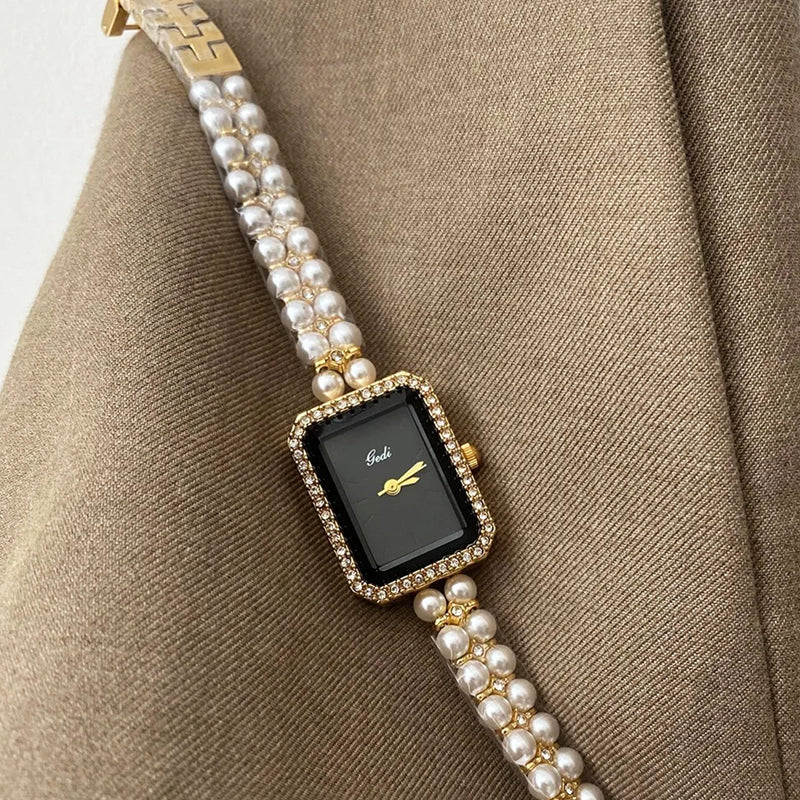 Velustra Shell Pearl Bracelet Watch