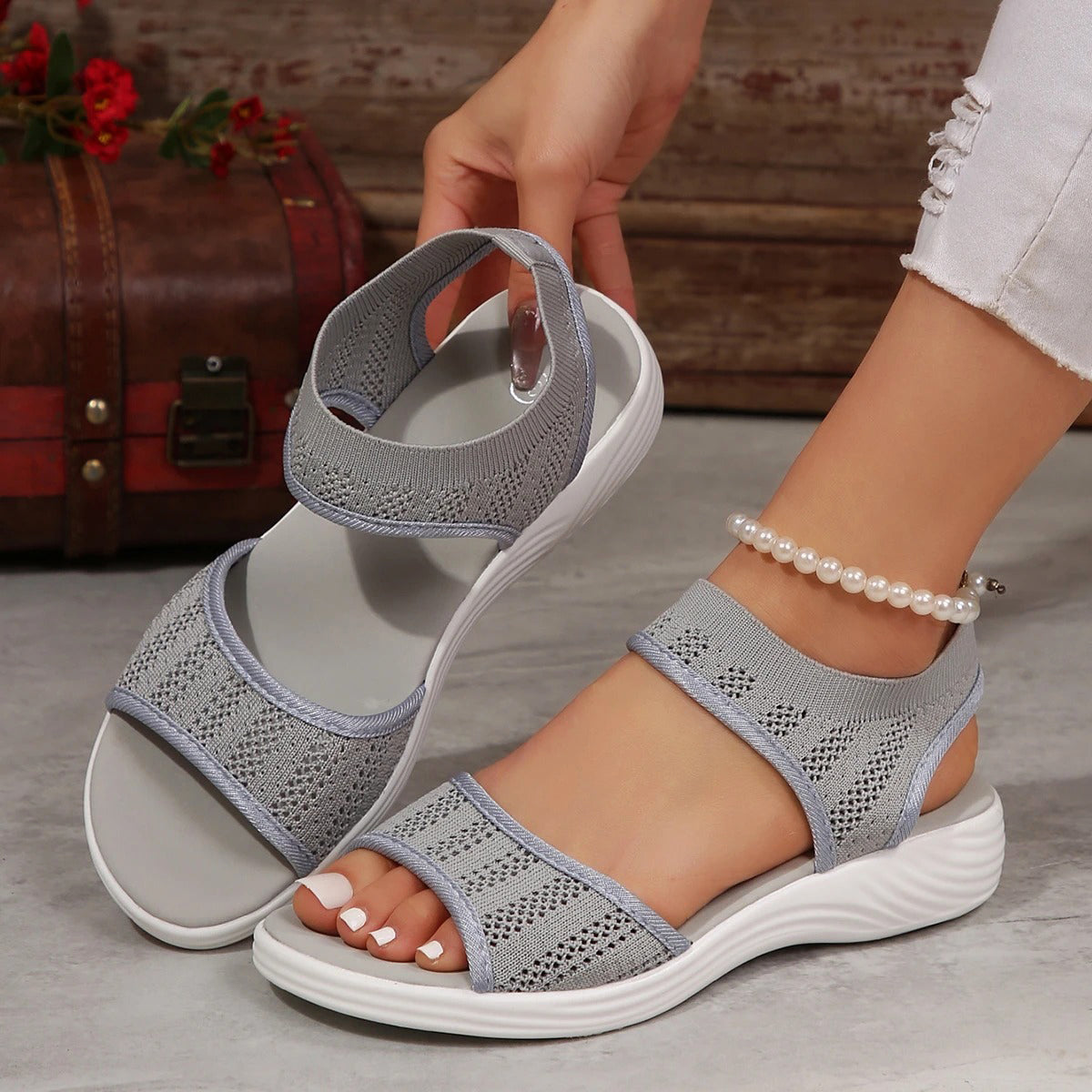 Aerol Mesh Flats Casual Sandal Shoes